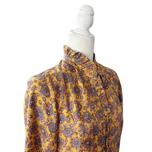 Julie Fagerholt Heartmade Silk Maxi Dress Medium Yellow - Picture 4 of 11